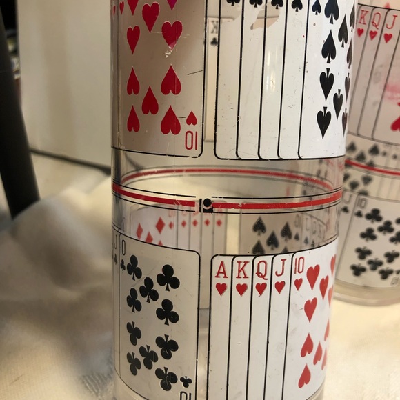 6 Plastic Playing Card Poker Cups we’ll used - Picture 10 of 14